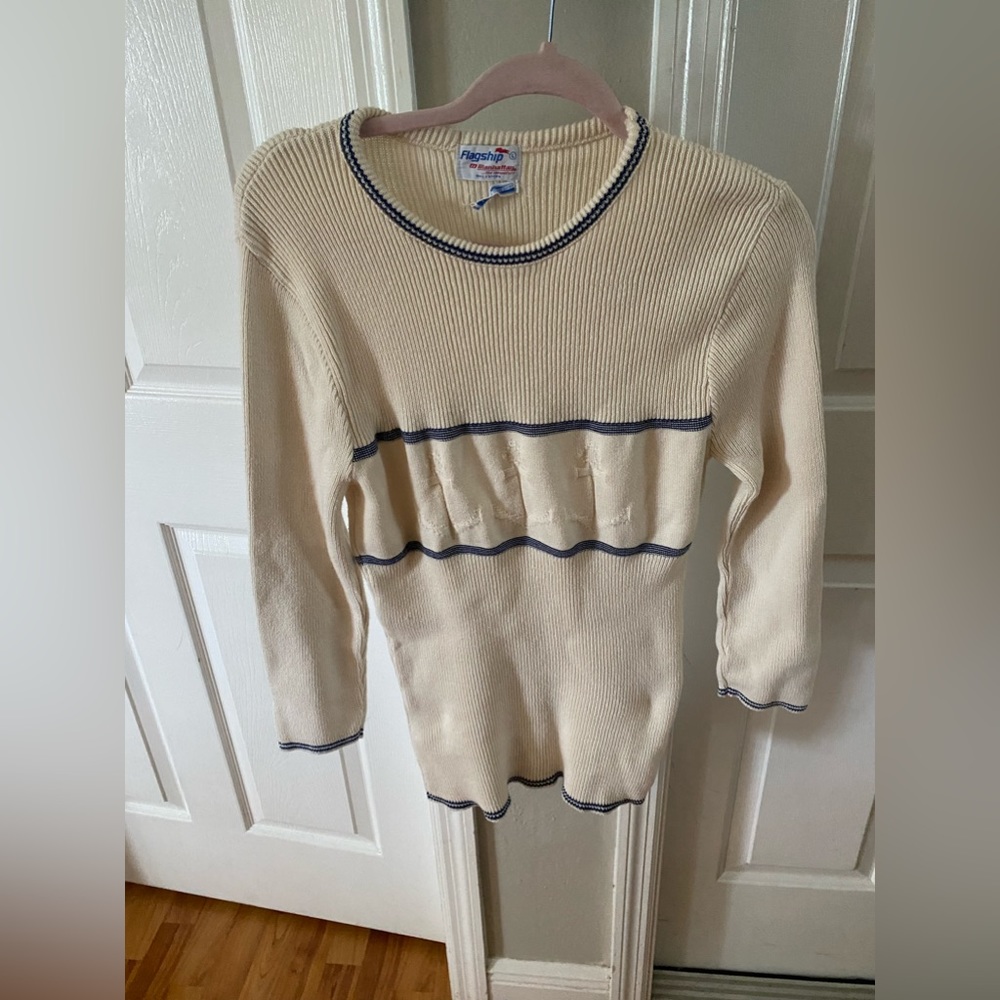 Vintage Flagship sailing sweater. 100% cotton with stretch, classy and refined.